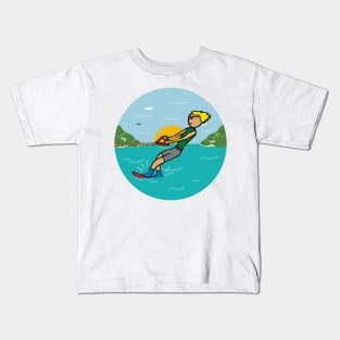 Water Skiing Kids T-Shirt